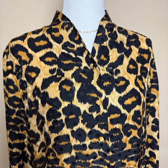 Jacquelin Ferrar VINTAGE Silk Blouse Size 8 - Picture 2 of 10